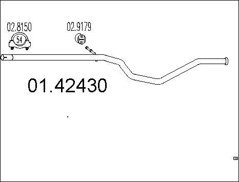 MTS 01.42430 - Труба выхлопного газа autospares.lv