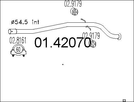 MTS 01.42070 - Труба выхлопного газа autospares.lv