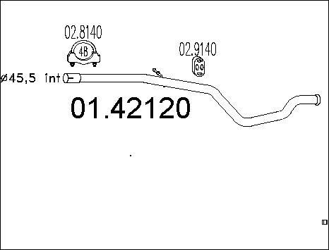 MTS 01.42120 - Труба выхлопного газа autospares.lv