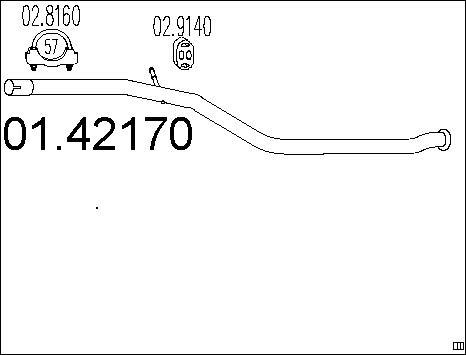 MTS 01.42170 - Труба выхлопного газа autospares.lv