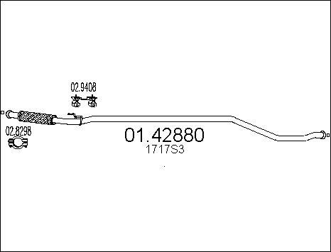 MTS 01.42880 - Труба выхлопного газа autospares.lv