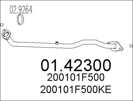 MTS 01.42300 - Труба выхлопного газа autospares.lv