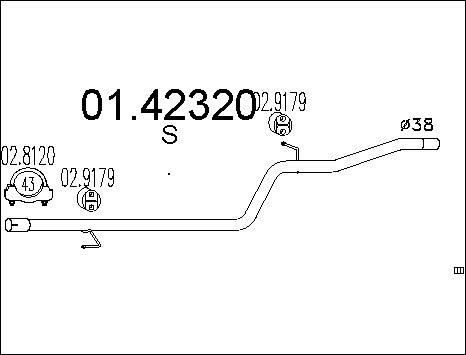 MTS 01.42320 - Труба выхлопного газа autospares.lv