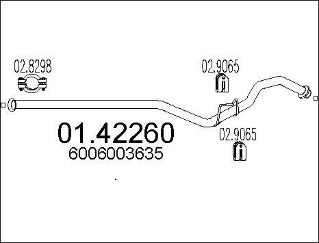 MTS 01.42260 - Труба выхлопного газа autospares.lv