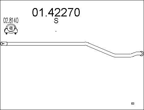 MTS 01.42270 - Труба выхлопного газа autospares.lv