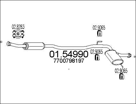 MTS 01.54990 - Средний глушитель выхлопных газов autospares.lv