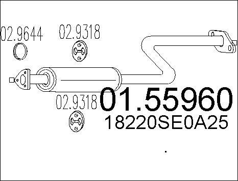 MTS 01.55960 - Средний глушитель выхлопных газов autospares.lv