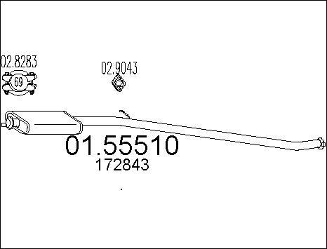 MTS 01.55510 - Средний глушитель выхлопных газов autospares.lv