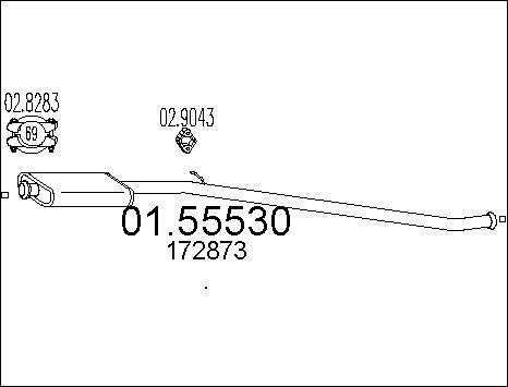 MTS 01.55530 - Средний глушитель выхлопных газов autospares.lv