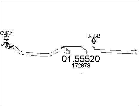 MTS 01.55520 - Средний глушитель выхлопных газов autospares.lv