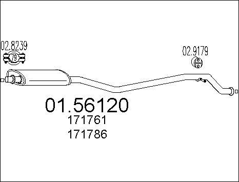 MTS 01.56120 - Средний глушитель выхлопных газов autospares.lv