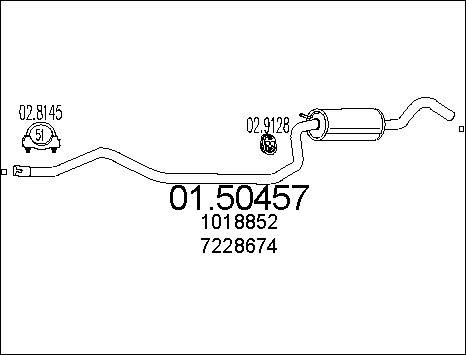 MTS 01.50457 - Средний глушитель выхлопных газов autospares.lv