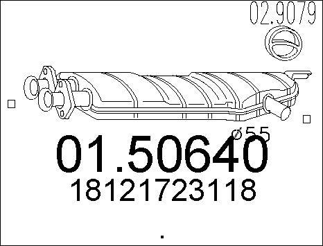 MTS 01.50640 - Средний глушитель выхлопных газов autospares.lv