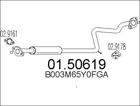 MTS 01.50619 - Глушитель выхлопных газов, конечный autospares.lv