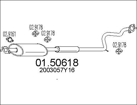 MTS 01.50618 - Средний глушитель выхлопных газов autospares.lv