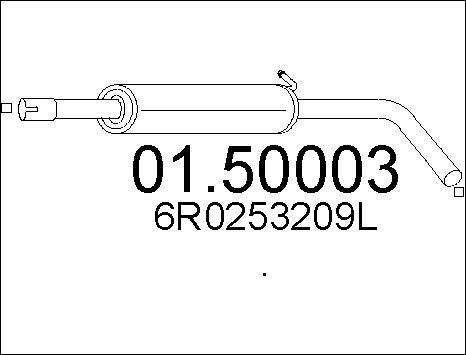 MTS 01.50003 - Средний глушитель выхлопных газов autospares.lv