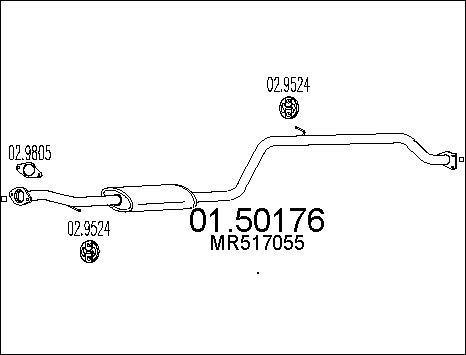 MTS 01.50176 - Средний глушитель выхлопных газов autospares.lv