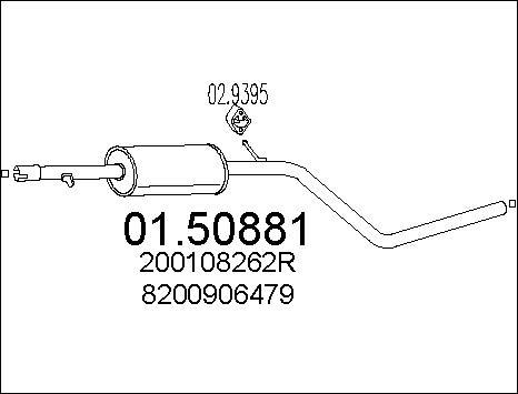 MTS 01.50881 - Средний глушитель выхлопных газов autospares.lv