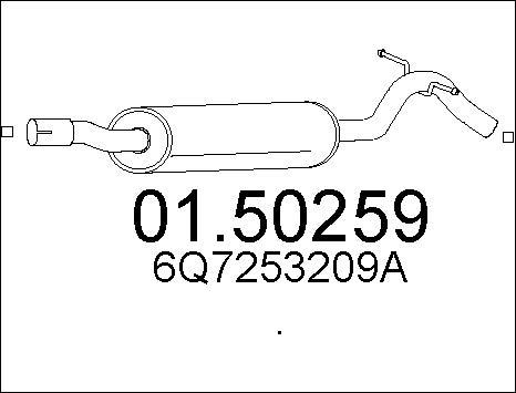 MTS 01.50259 - Средний глушитель выхлопных газов autospares.lv