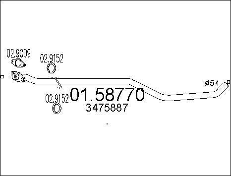 MTS 01.58770 - Средний глушитель выхлопных газов autospares.lv