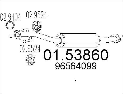 MTS 01.53860 - Средний глушитель выхлопных газов autospares.lv