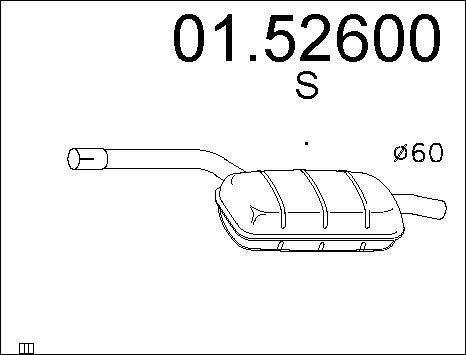 MTS 01.52600 - Средний глушитель выхлопных газов autospares.lv