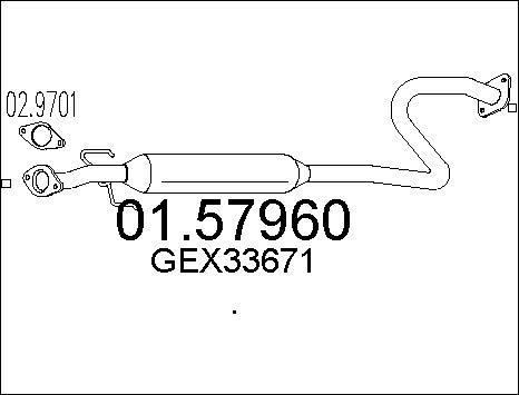 MTS 01.57960 - Средний глушитель выхлопных газов autospares.lv