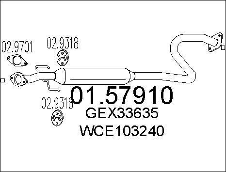 MTS 01.57910 - Средний глушитель выхлопных газов autospares.lv