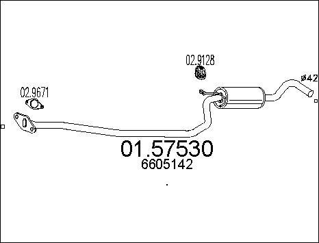 MTS 01.57530 - Средний глушитель выхлопных газов autospares.lv