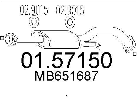 MTS 01.57150 - Средний глушитель выхлопных газов autospares.lv