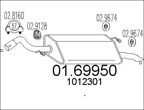 MTS 01.69950 - Глушитель выхлопных газов, конечный autospares.lv