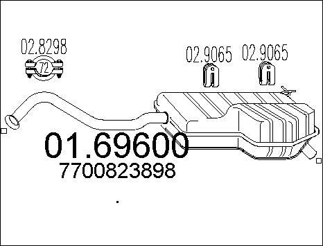 MTS 01.69600 - Глушитель выхлопных газов, конечный autospares.lv