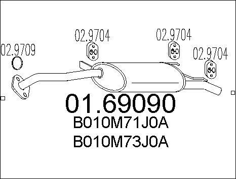 MTS 01.69090 - Глушитель выхлопных газов, конечный autospares.lv