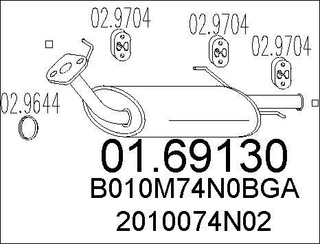 MTS 01.69130 - Глушитель выхлопных газов, конечный autospares.lv