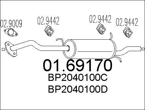 MTS 01.69170 - Глушитель выхлопных газов, конечный autospares.lv