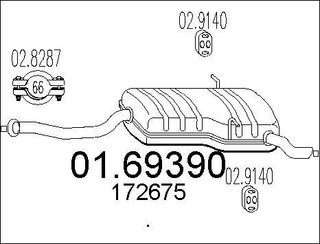 MTS 01.69390 - Глушитель выхлопных газов, конечный autospares.lv