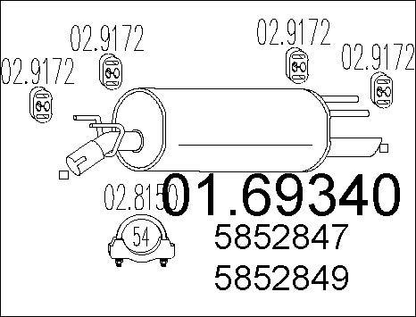 MTS 01.69340 - Глушитель выхлопных газов, конечный autospares.lv