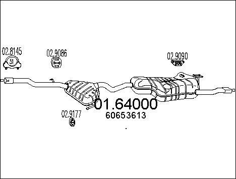 MTS 01.64000 - Глушитель выхлопных газов, конечный autospares.lv