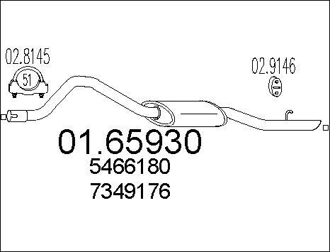 MTS 01.65930 - Глушитель выхлопных газов, конечный autospares.lv