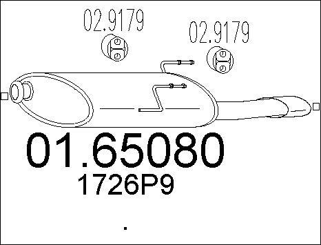 MTS 01.65080 - Глушитель выхлопных газов, конечный autospares.lv