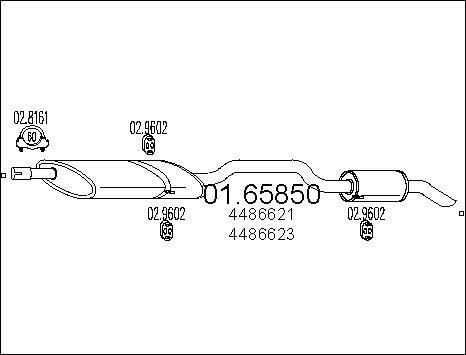 MTS 01.65850 - Глушитель выхлопных газов, конечный autospares.lv