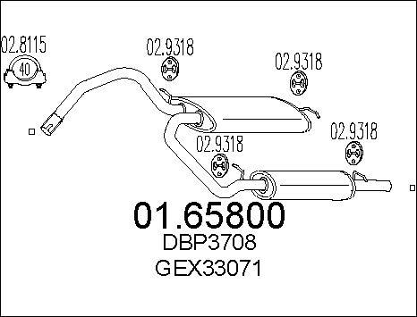MTS 01.65800 - Глушитель выхлопных газов, конечный autospares.lv
