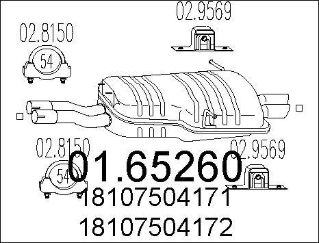 MTS 01.65260 - Глушитель выхлопных газов, конечный autospares.lv