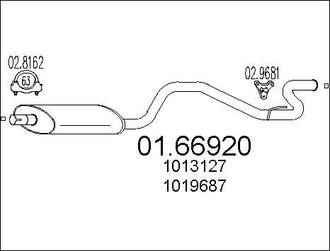 MTS 01.66920 - Глушитель выхлопных газов, конечный autospares.lv