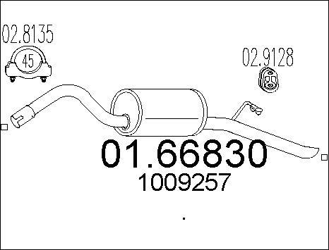 MTS 01.66830 - Глушитель выхлопных газов, конечный autospares.lv