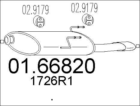 MTS 01.66820 - Глушитель выхлопных газов, конечный autospares.lv