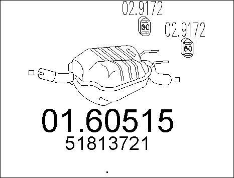 MTS 01.60515 - Глушитель выхлопных газов, конечный autospares.lv