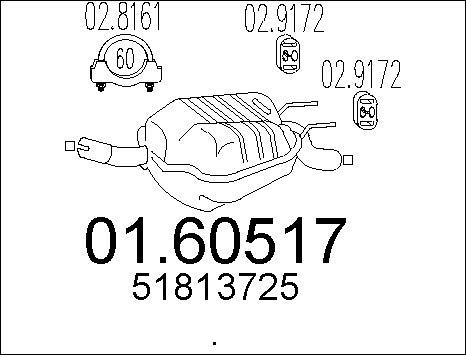 MTS 01.60517 - Глушитель выхлопных газов, конечный autospares.lv