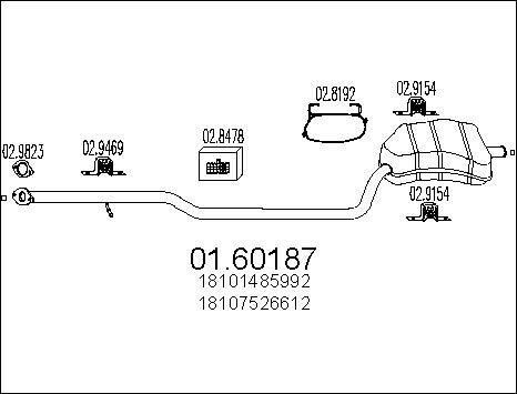 MTS 01.60187 - Глушитель выхлопных газов, конечный autospares.lv