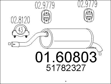 MTS 01.60803 - Глушитель выхлопных газов, конечный autospares.lv